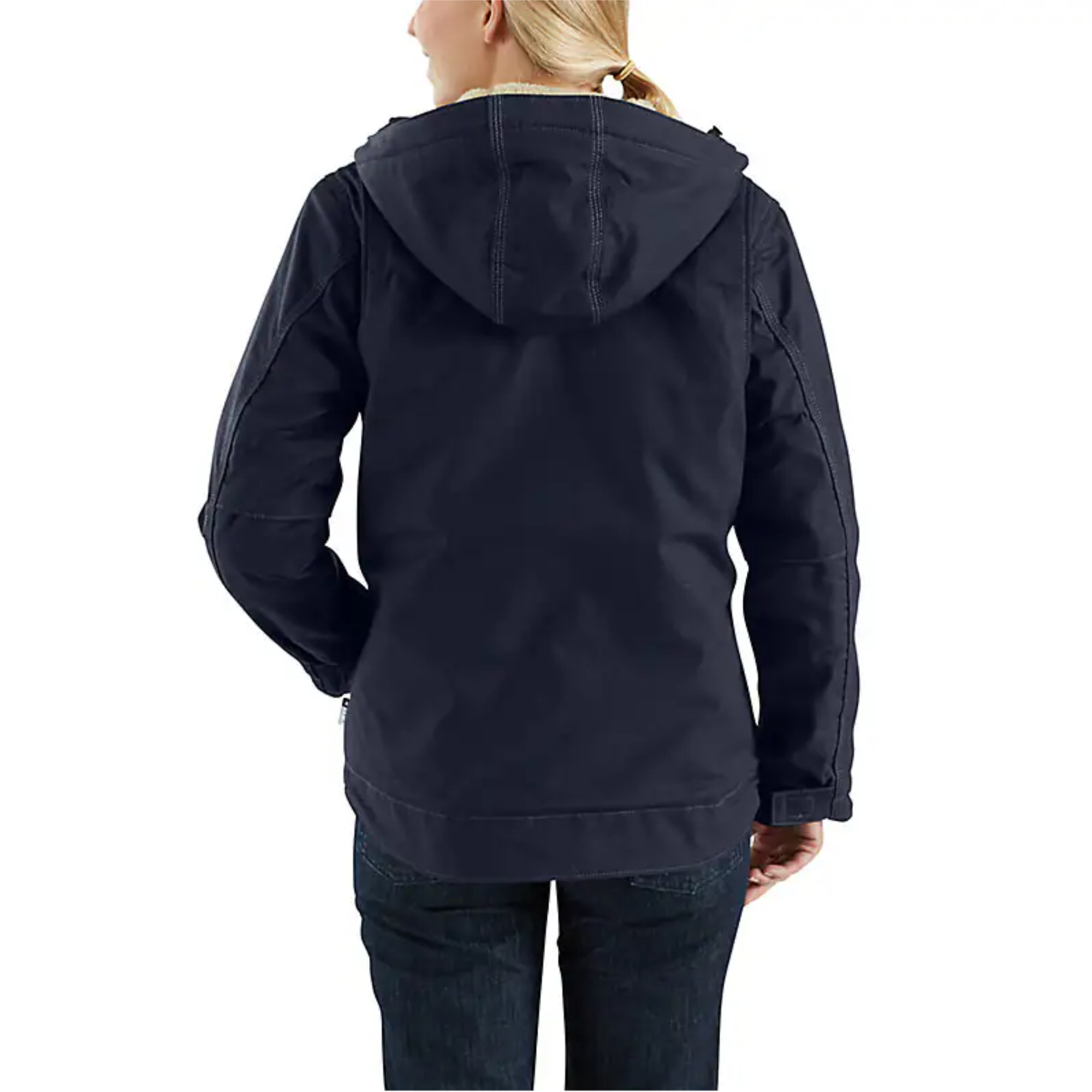 Carhartt Women's FR Full Swing Quick Duck Sherpa-Lined Navy Jacket from Columbia Safety